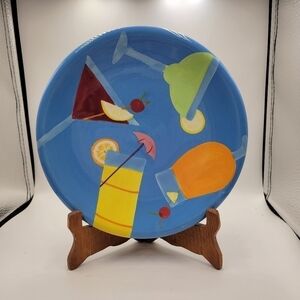 Sonoma Paradise Blue Stoneware Salad Plate